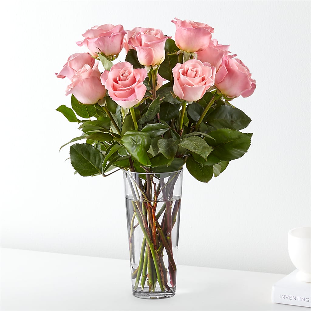 Long Stem Pink Rose Bouquet – Elite Flowers Of Hemet, Hemet CA
