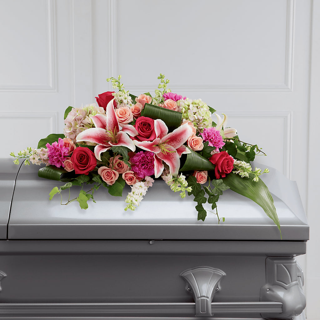 Splendid Grace Casket Spray – Elite Flowers Of Hemet, Hemet CA