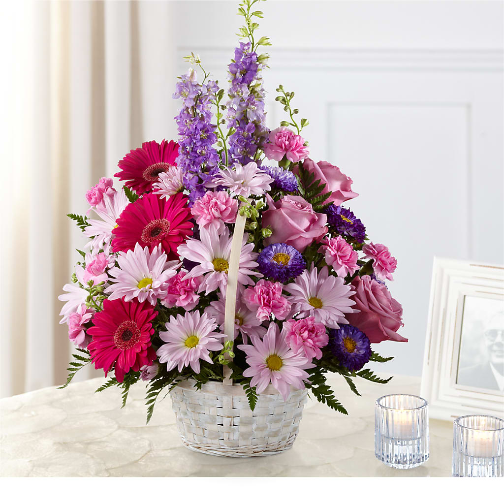 Pastel Peace Basket – Elite Flowers Of Hemet, Hemet CA