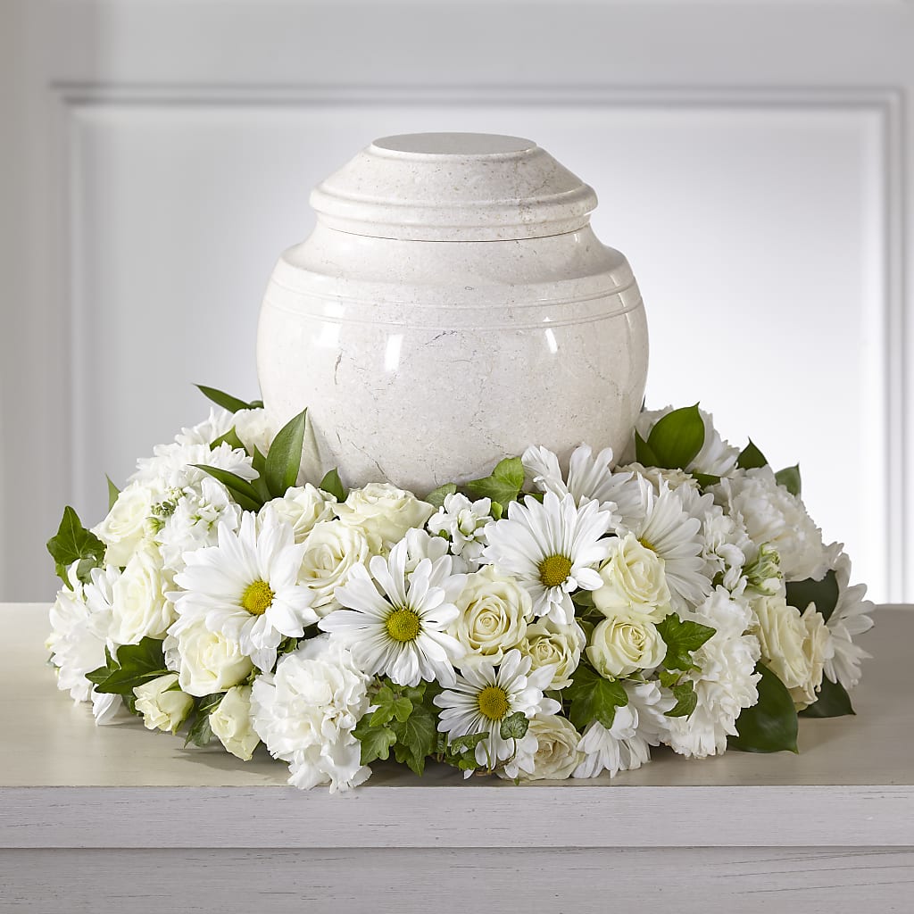 Ivory Gardens Cremation Adornment – Elite Flowers Of Hemet, Hemet CA