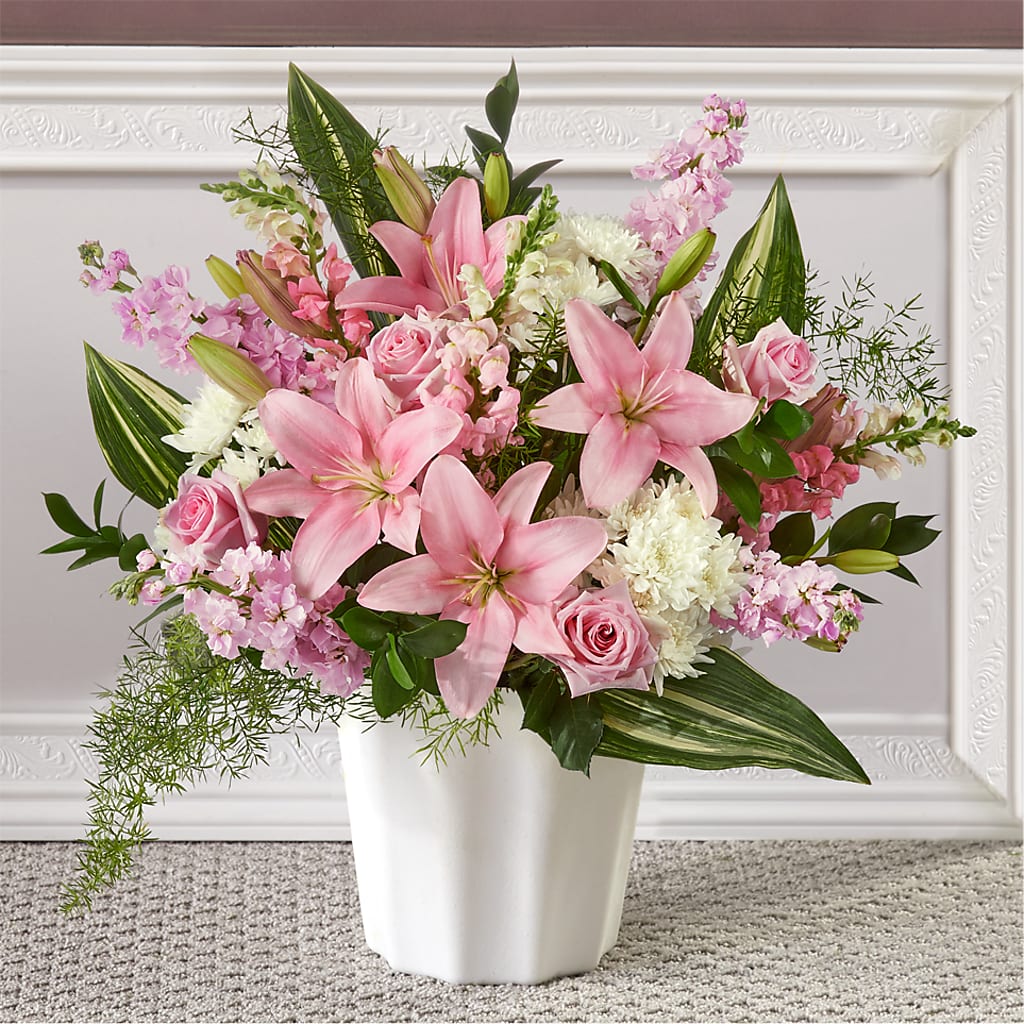 Simply Serene Floor Basket – Elite Flowers Of Hemet, Hemet CA