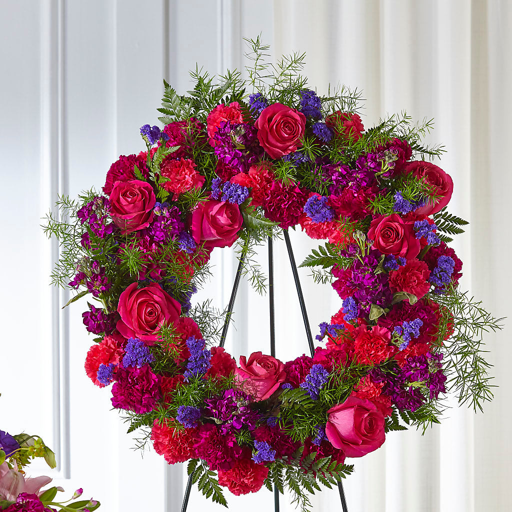 Calming Colors Wreath – Elite Flowers Of Hemet, Hemet CA