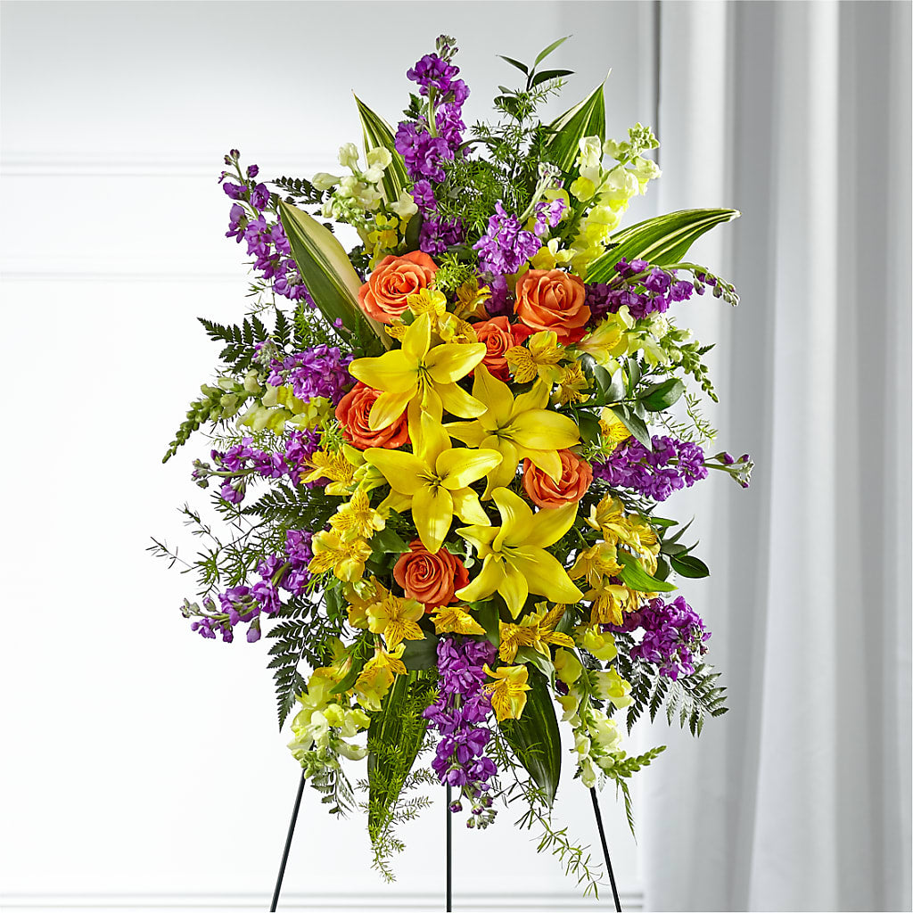 Thoughtful Prayers Standing Spray – Elite Flowers Of Hemet, Hemet CA