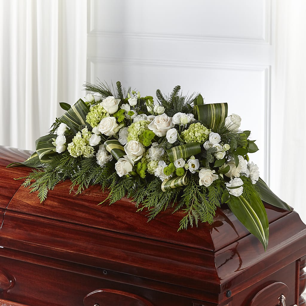 Hopeful Gesture Casket Spray – Elite Flowers Of Hemet, Hemet CA