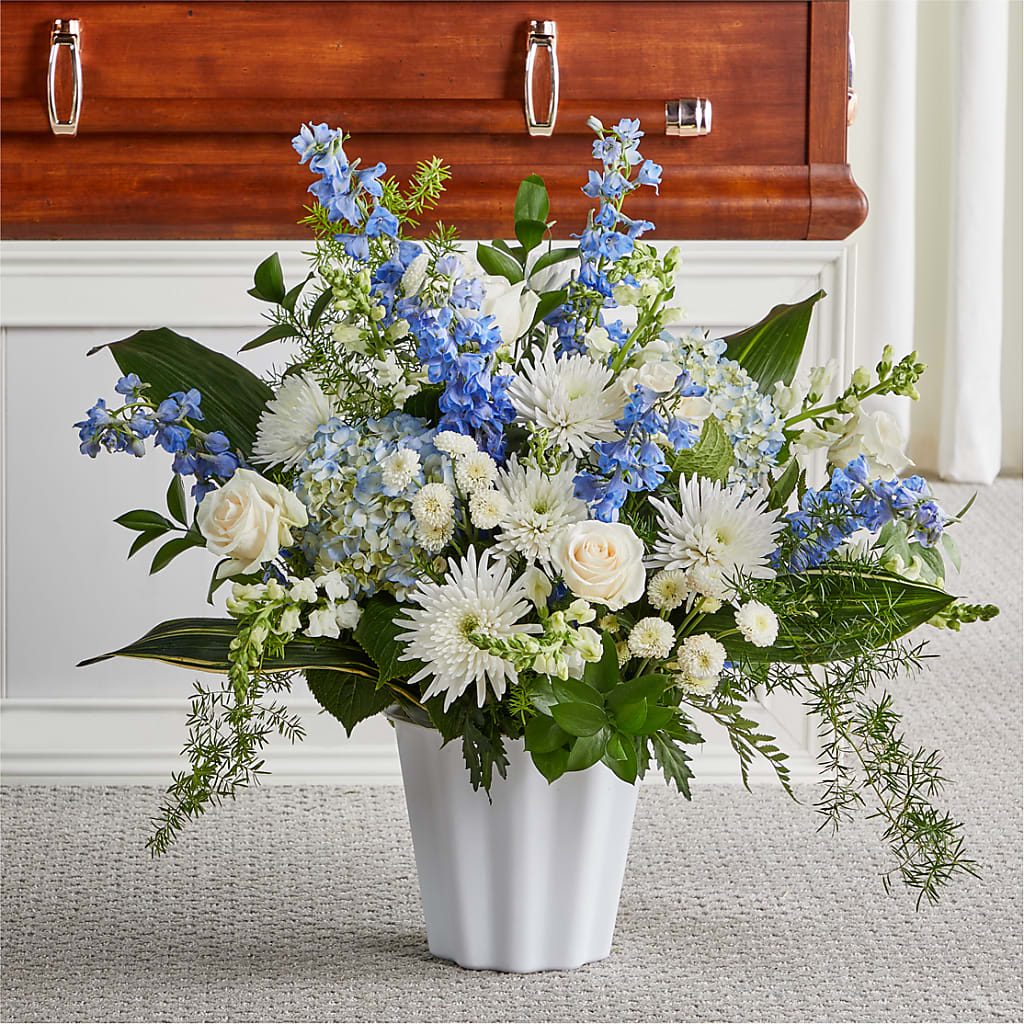 Everlasting Memories Floor Basket – Elite Flowers Of Hemet, Hemet CA