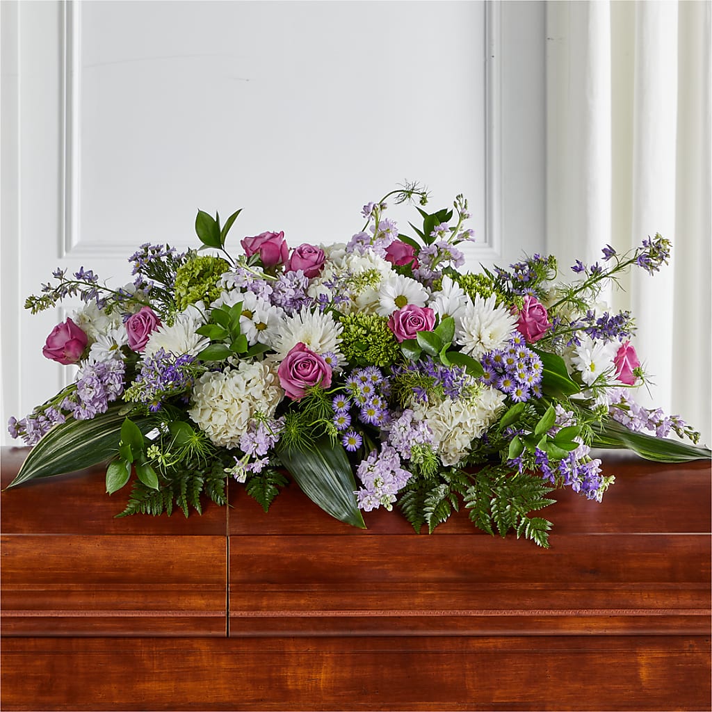 Meadows of Serenity Casket Spray – Elite Flowers Of Hemet, Hemet CA