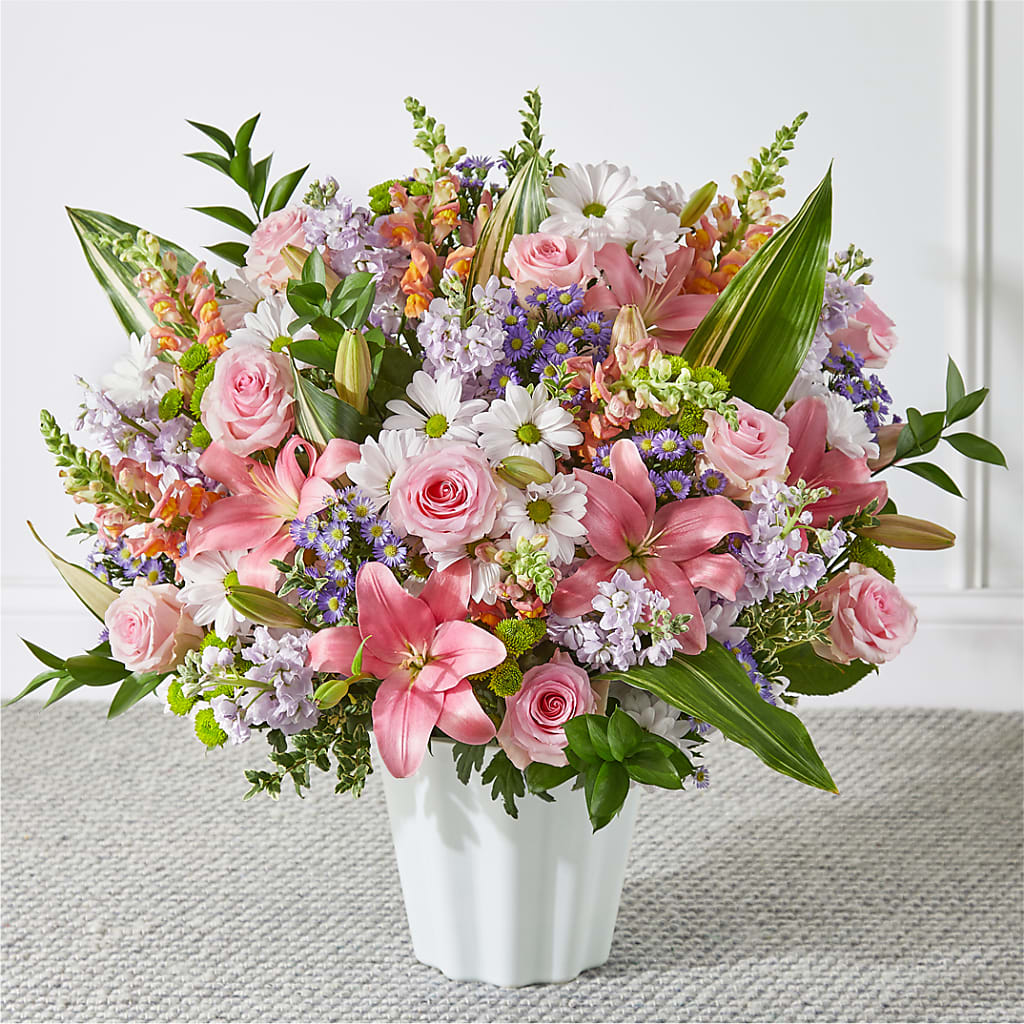 Abundant Compassion Floor Basket – Elite Flowers Of Hemet, Hemet CA