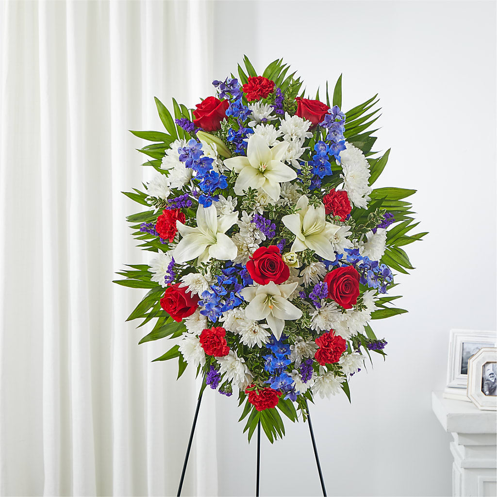 Cherished Service Standing Spray – Elite Flowers Of Hemet, Hemet CA