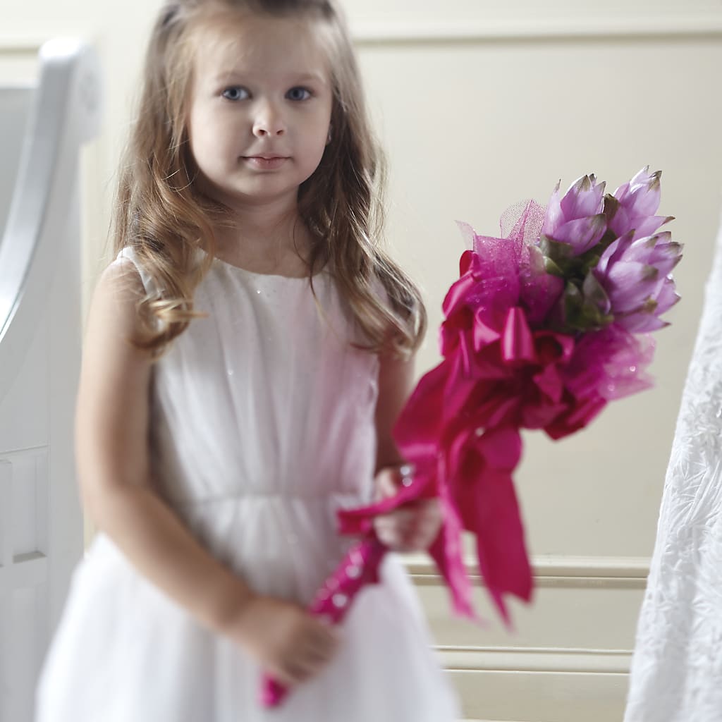 Sparkle Pink Flower Girl Bouquet – Elite Flowers Of Hemet, Hemet CA