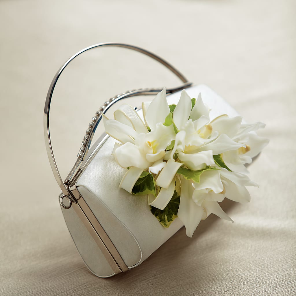 White Purse Decor – Elite Flowers Of Hemet, Hemet CA