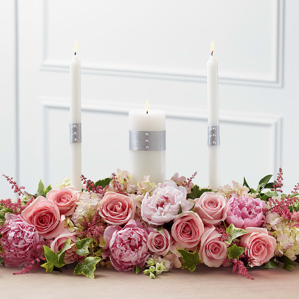 Worldwide Romance Unity Candle Arrangement – Elite Flowers Of Hemet, Hemet CA