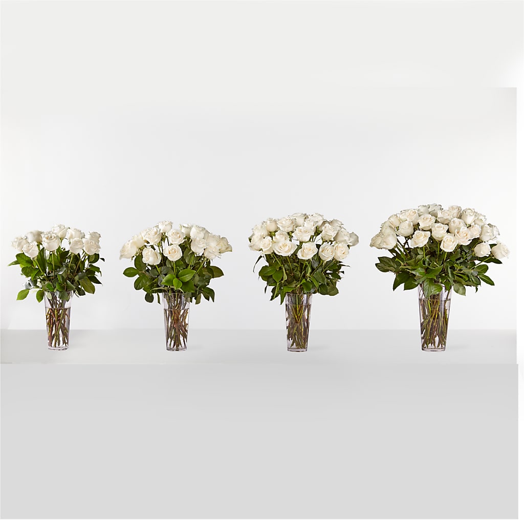 Long Stem White Rose Bouquet –  Elite Flowers Of Hemet, Hemet CA