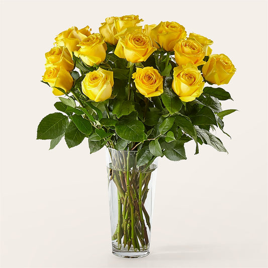 Long Stem Yellow Rose Bouquet –  Elite Flowers Of Hemet, Hemet CA