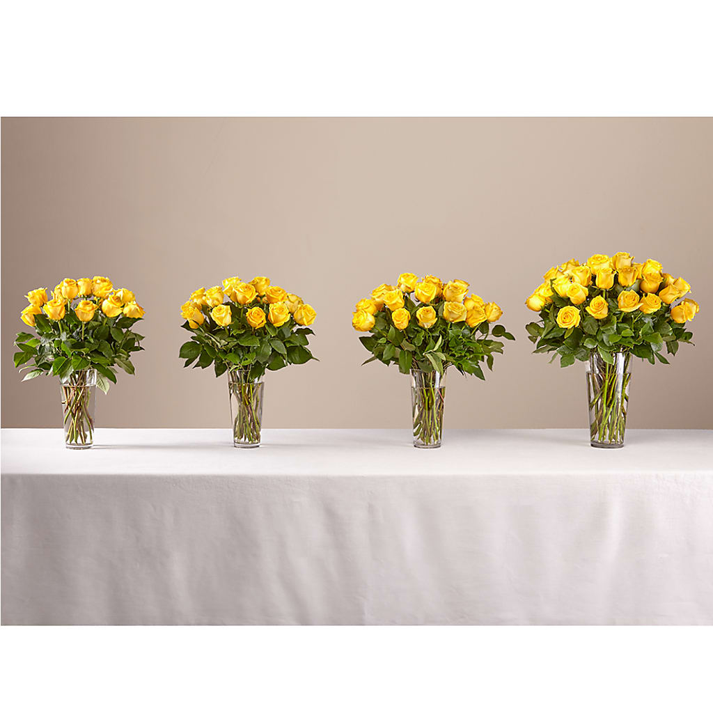 Long Stem Yellow Rose Bouquet –  Elite Flowers Of Hemet, Hemet CA