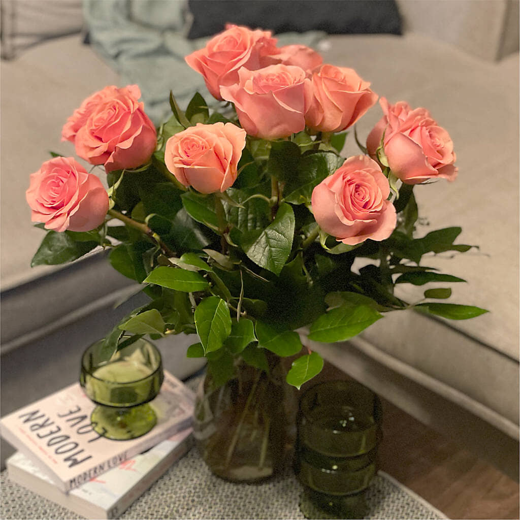 Long Stem Pink Rose Bouquet –  Elite Flowers Of Hemet, Hemet CA