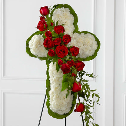 Floral Cross Easel –  Elite Flowers Of Hemet, Hemet CA