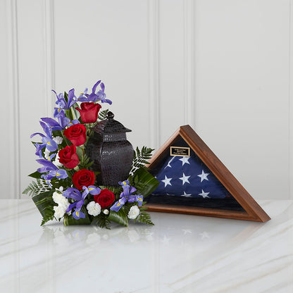 Patriotic Tribute Arrangement –  Elite Flowers Of Hemet, Hemet CA