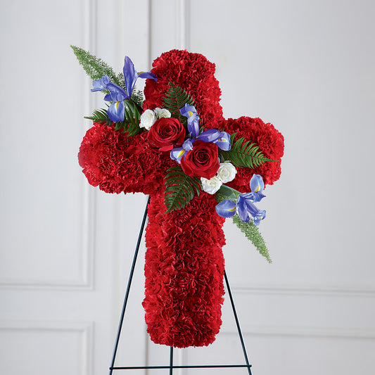 Faithful Hero Floral Cross –  Elite Flowers Of Hemet, Hemet CA