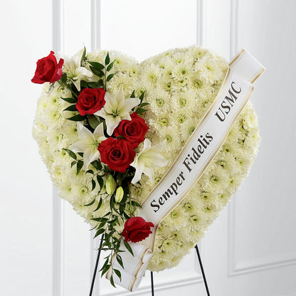 Heartfelt Hero Standing Heart –  Elite Flowers Of Hemet, Hemet CA