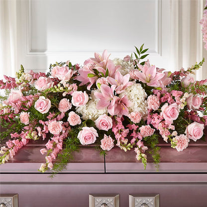 Life & Remembrance Casket Spray –  Elite Flowers Of Hemet, Hemet CA