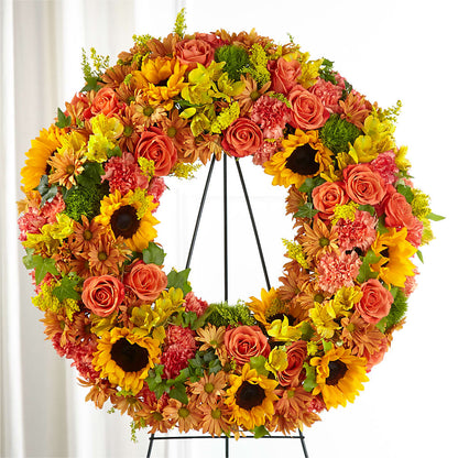 Autumnal Memories Wreath (Standard) –  Elite Flowers Of Hemet, Hemet CA