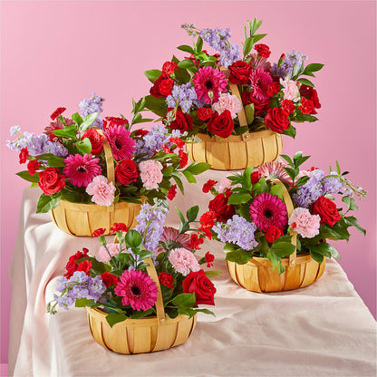 Pink Picnic Basket –  Elite Flowers Of Hemet, Hemet CA