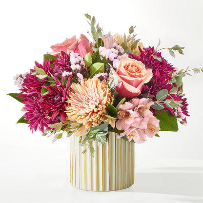 Berry Cobbler Bouquet with Ivory Vase –  Elite Flowers Of Hemet, Hemet CA