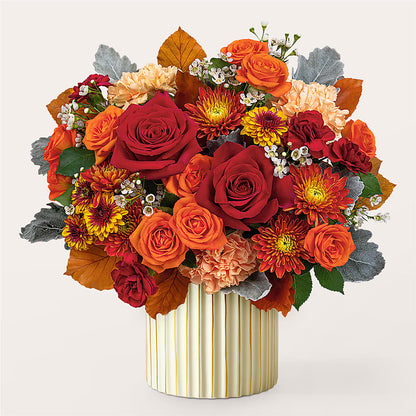 Merlot Bouquet with Ivory Vase –  Elite Flowers Of Hemet, Hemet CA