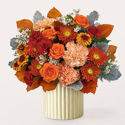 Merlot Bouquet with Ivory Vase –  Elite Flowers Of Hemet, Hemet CA