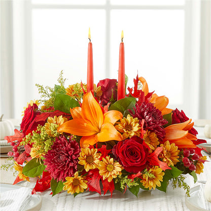 Autumn's Embrace Centerpiece –  Elite Flowers Of Hemet, Hemet CA
