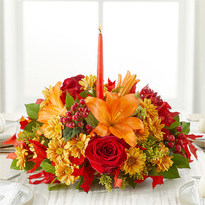 Autumn's Embrace Centerpiece –  Elite Flowers Of Hemet, Hemet CA