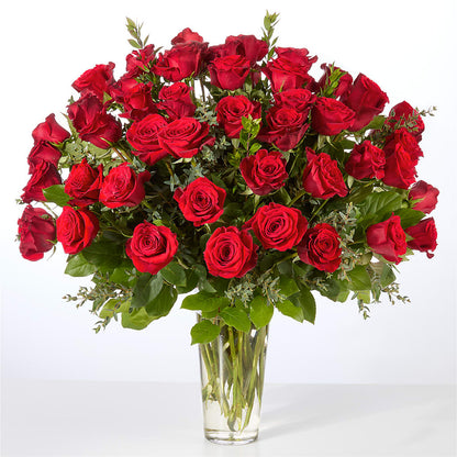 Forever Yours Fifty Stem Red Rose Bouquet –  Elite Flowers Of Hemet, Hemet CA