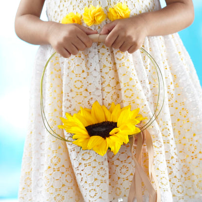 Sweet Sunshine Flower Girl Bouquet –  Elite Flowers Of Hemet, Hemet CA