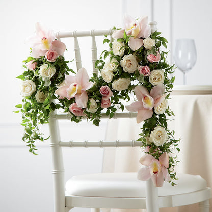 Orchid Rose Chair Décor –  Elite Flowers Of Hemet, Hemet CA
